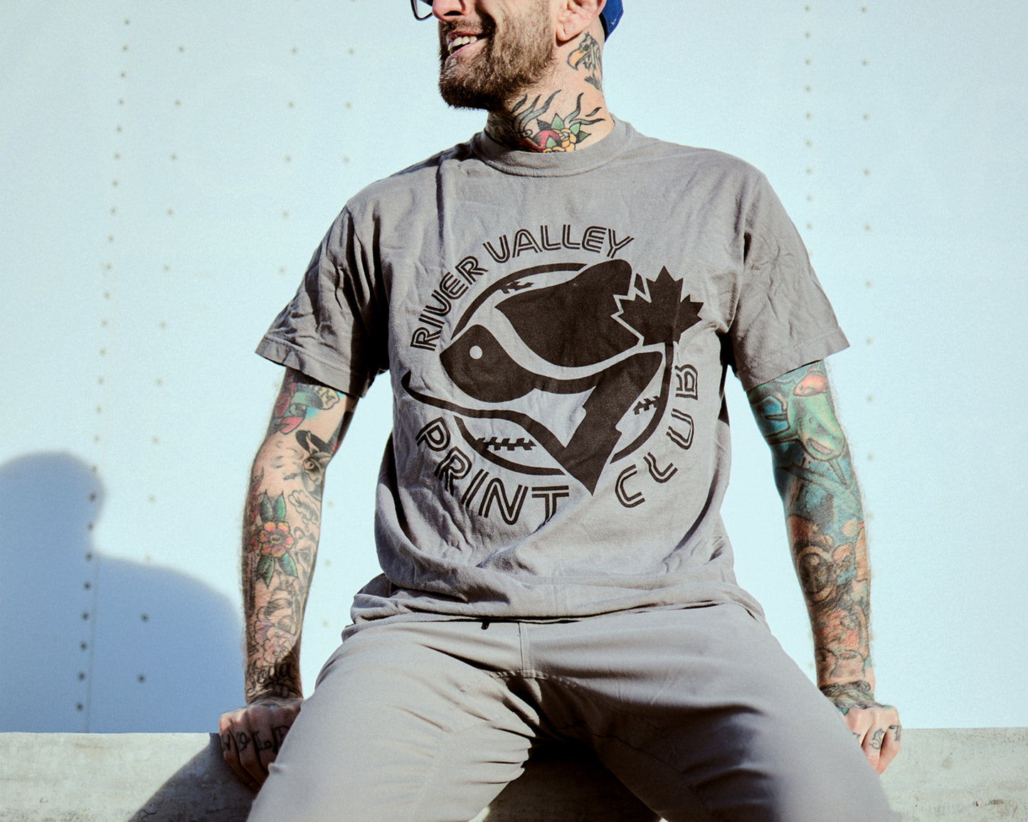 Blue Jays Print Club T-Shirt : Grey