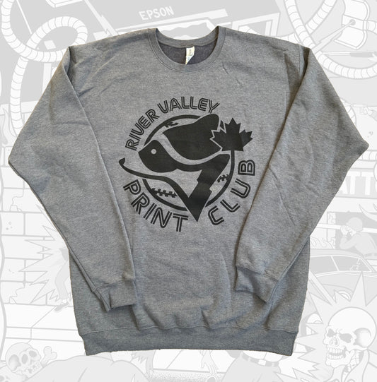 Blue Jays Print Club Crew Neck : Grey