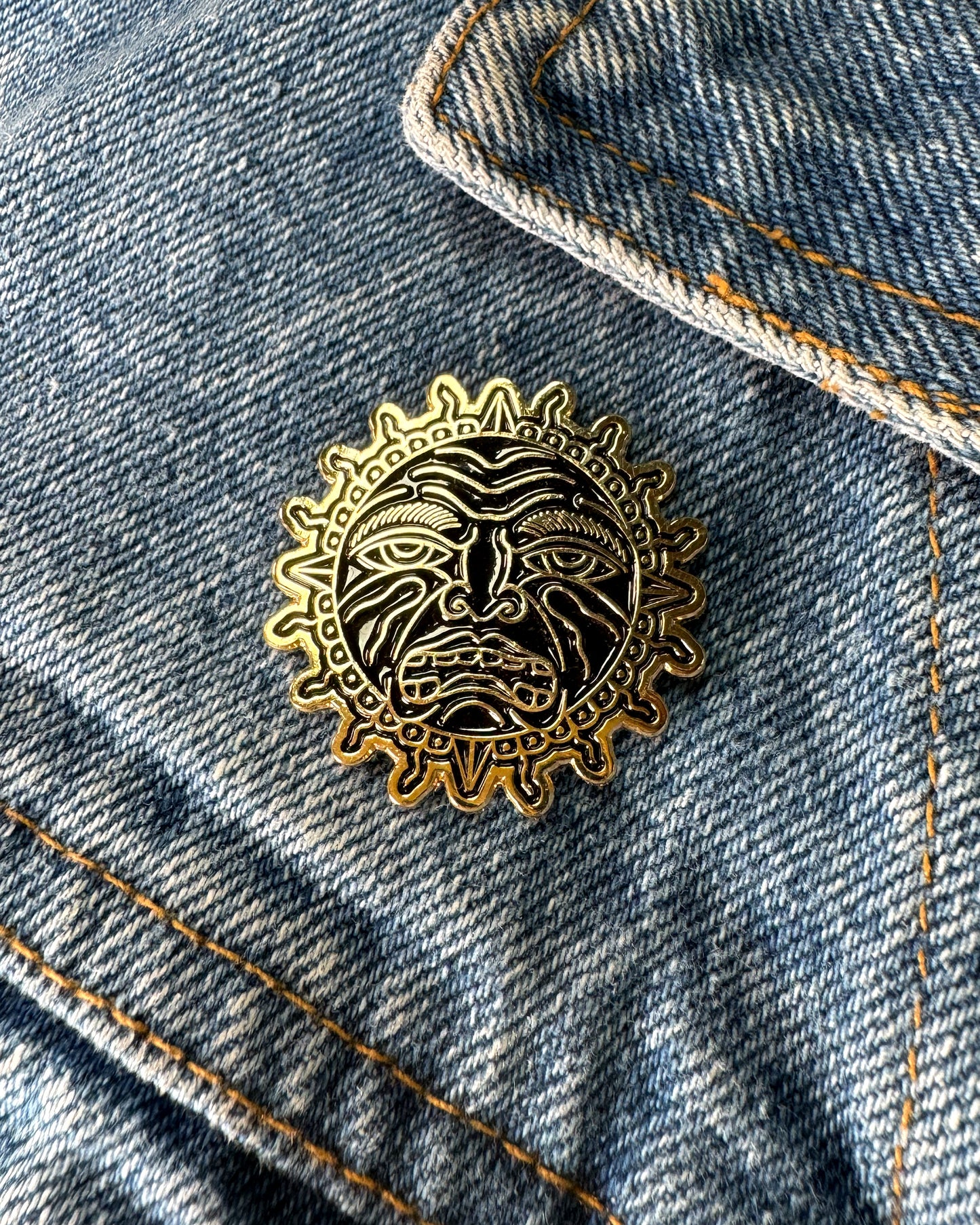 Sun Enamel Pin