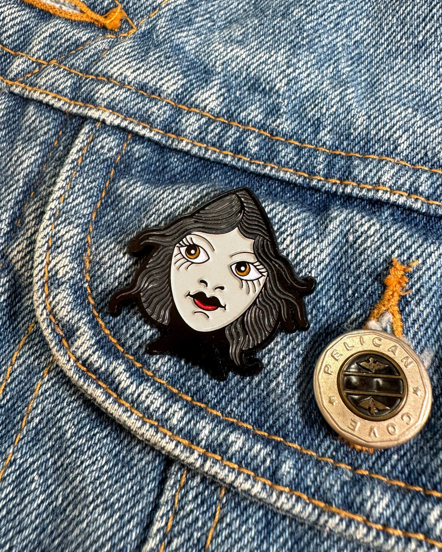 Lady Spade Enamel Pin