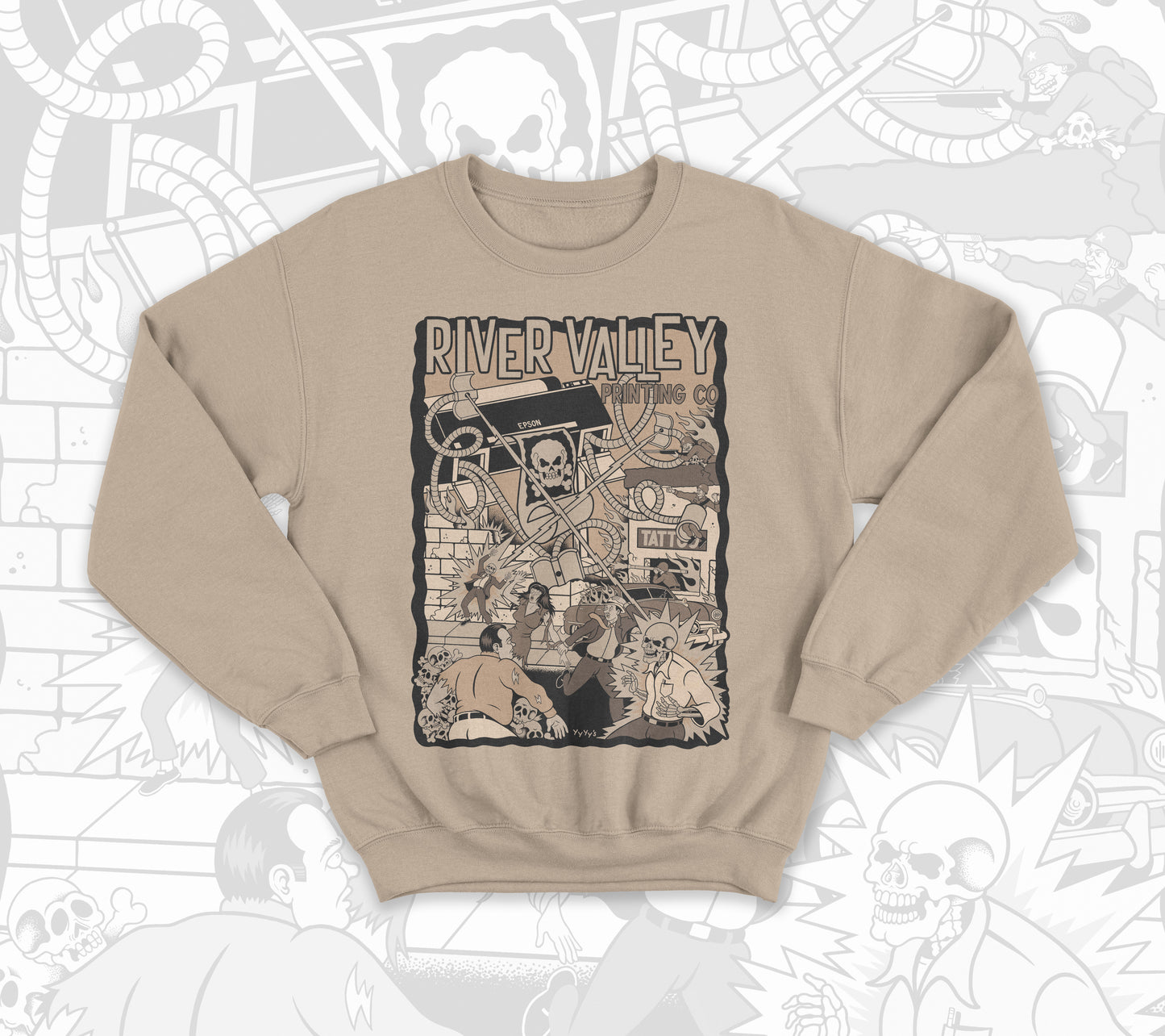 War of the Printers Crewneck : Mochaccino