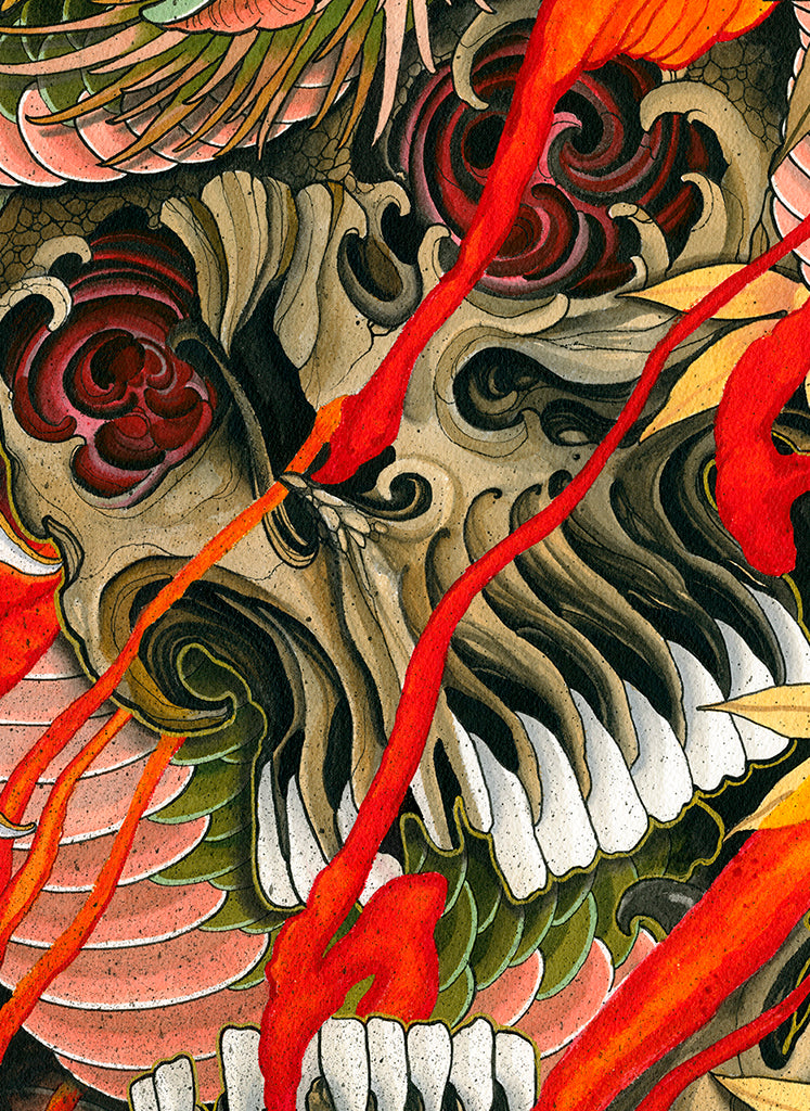 Japanese Lady With Dragon