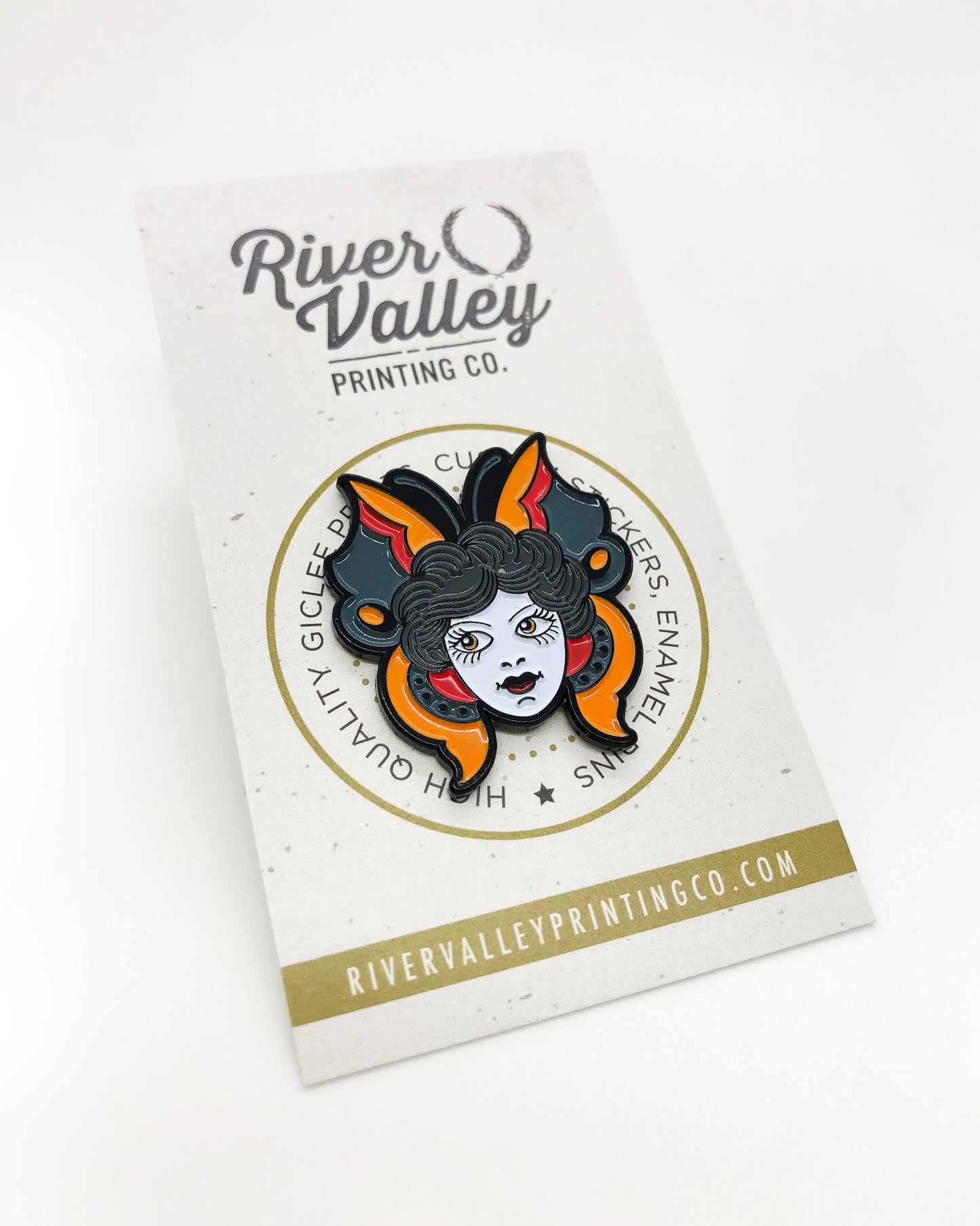 Lady Butterfly Enamel Pin