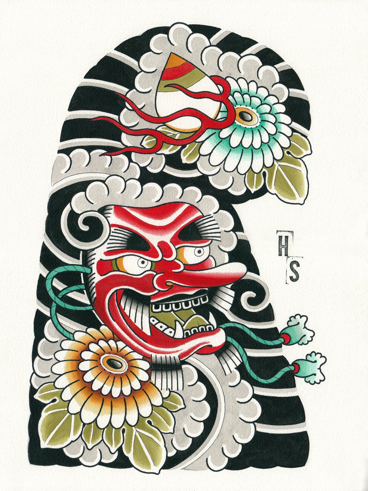 Hannya and Tengu Print Set
