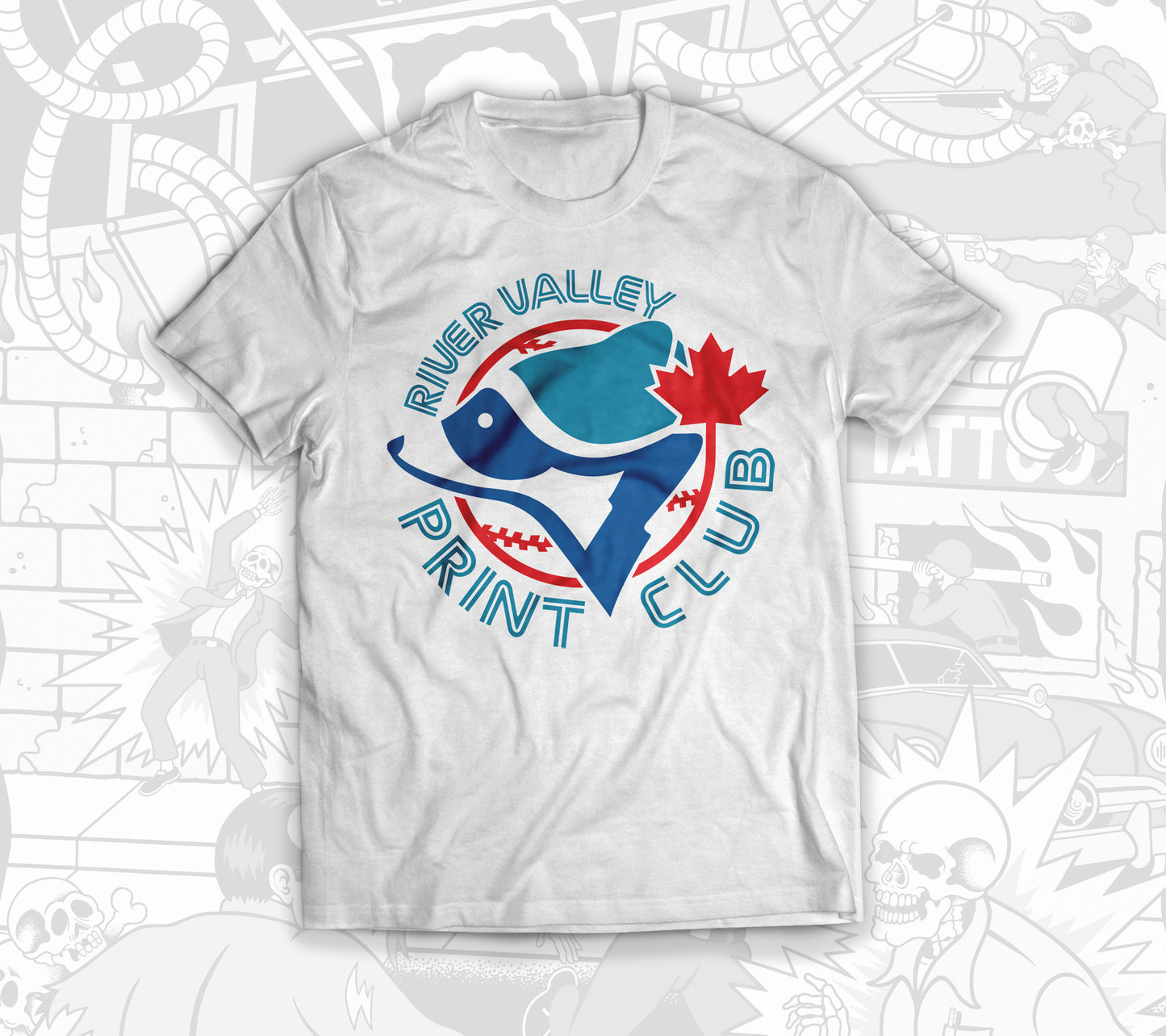 Blue Jays Print Club T-Shirt : White