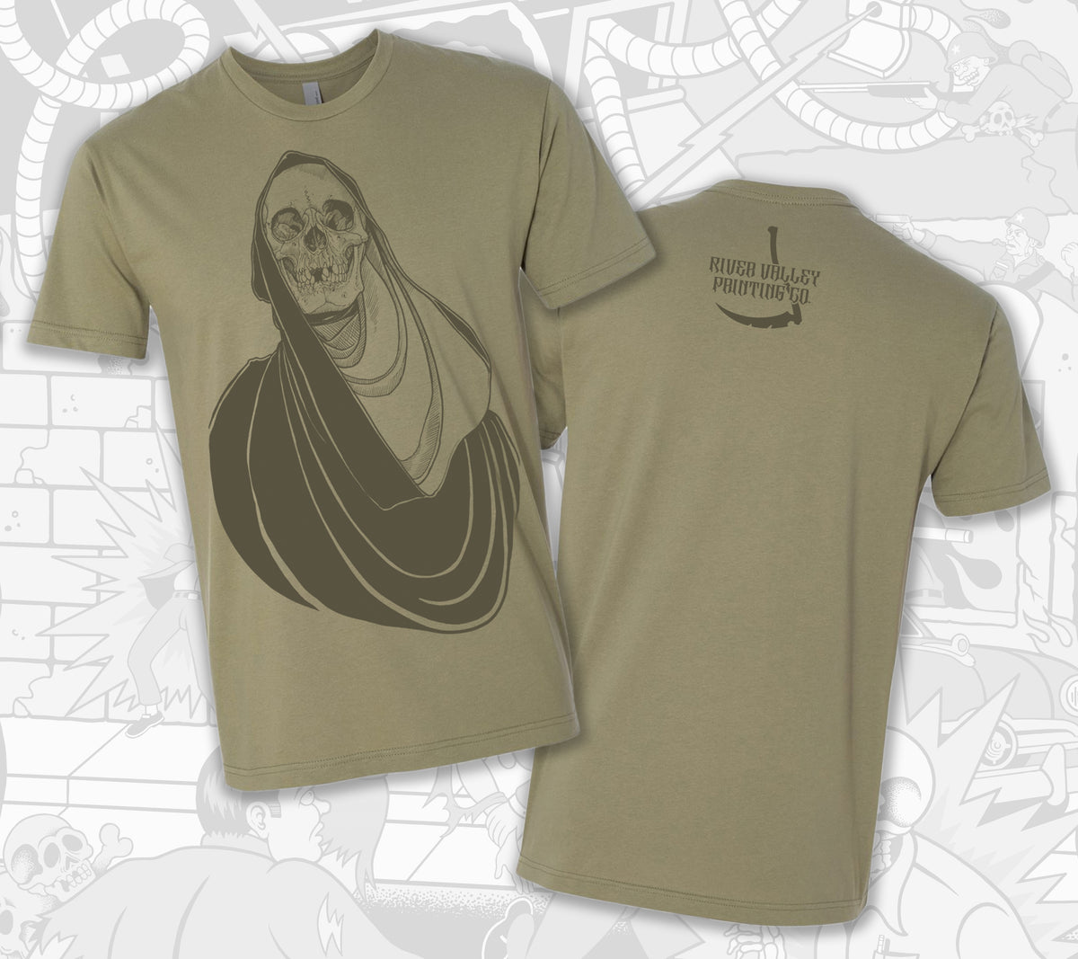 Eckel x River Valley Printing Co : Olive Green T-Shirt