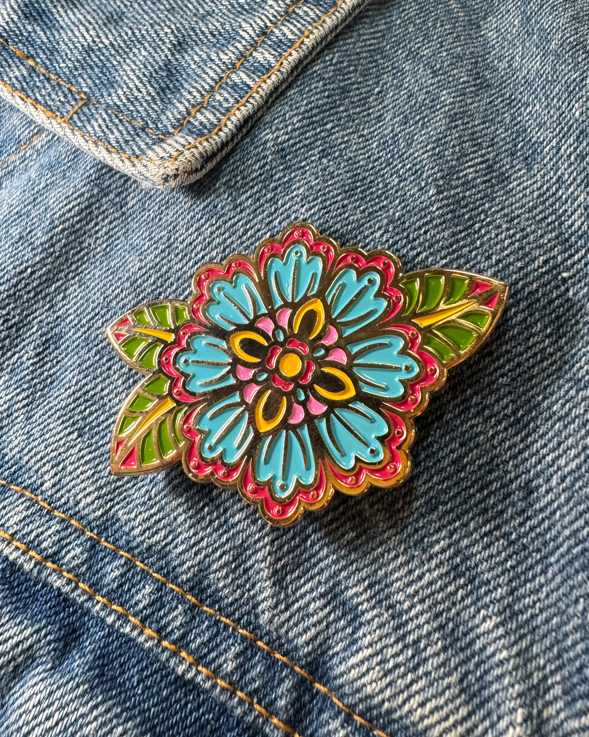 Florwer Pin Flower Power Enamel Pin – River Valley Printing Co