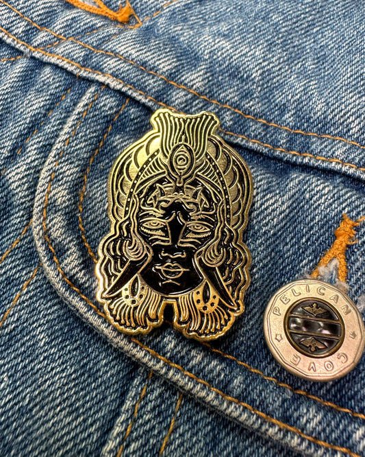 Flip Lady Enamel Pin