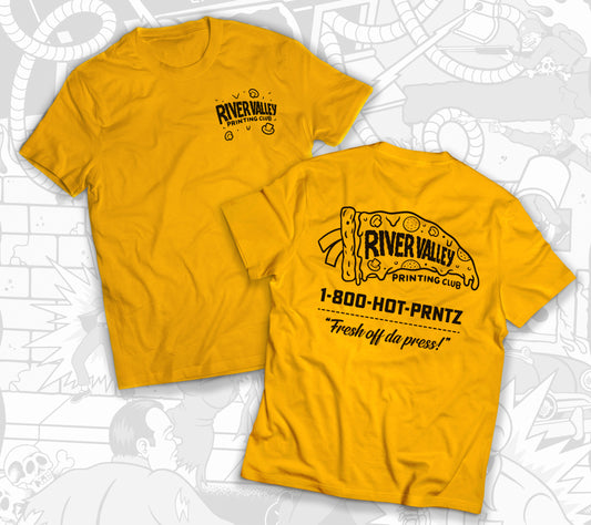 Pizza Pennant T-Shirt : Gold