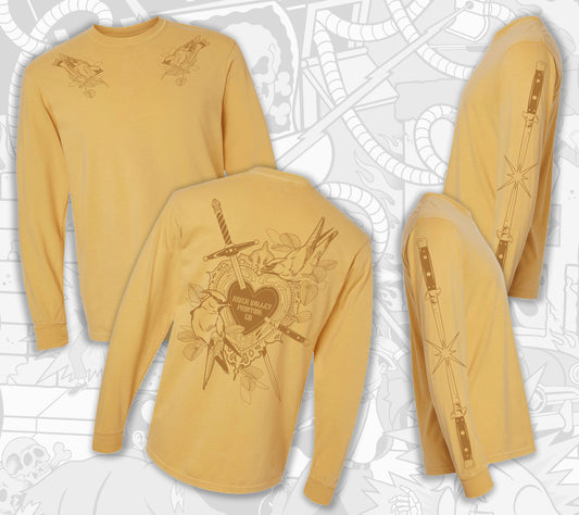 Rebecca Blair x River Valley Printing Co : Mustard Longsleeve