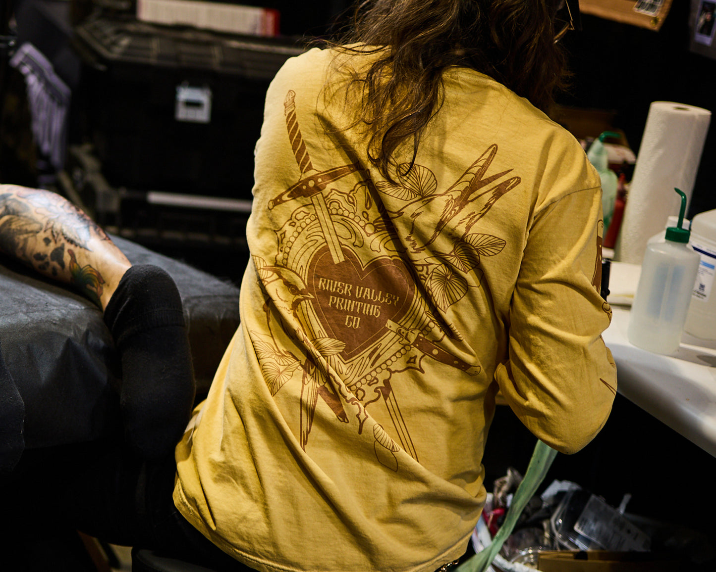 Rebecca Blair x River Valley Printing Co : Mustard Longsleeve