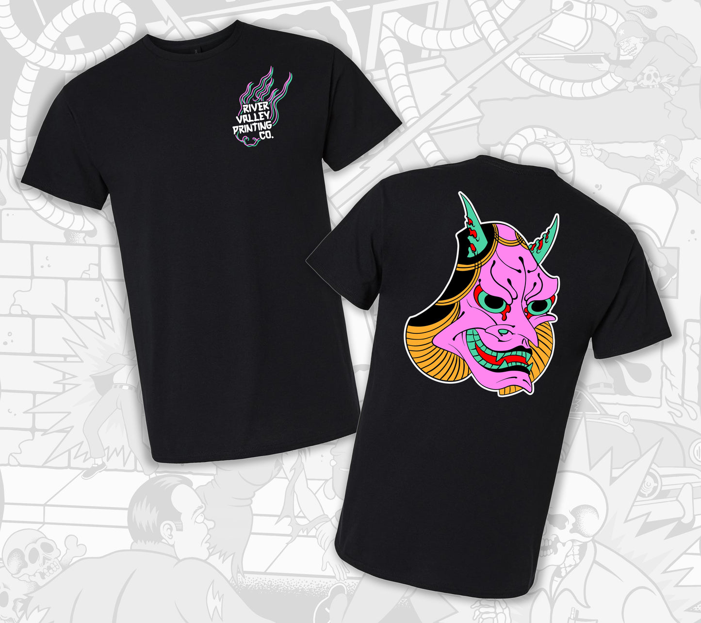 Waterstreet Phantom x River Valley Printing Co : Black T-Shirt