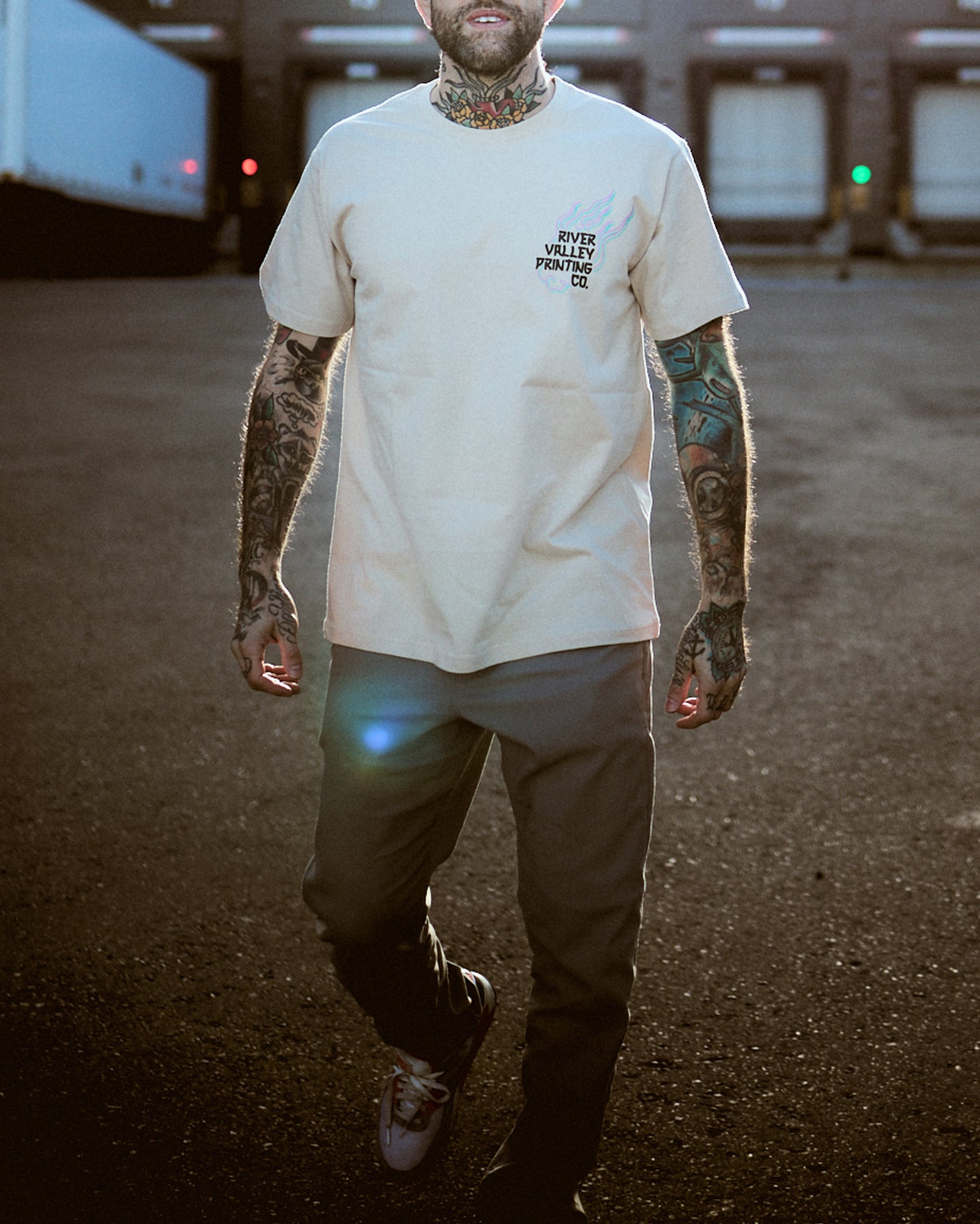 Waterstreet Phantom x River Valley Printing Co : Cream T-Shirt