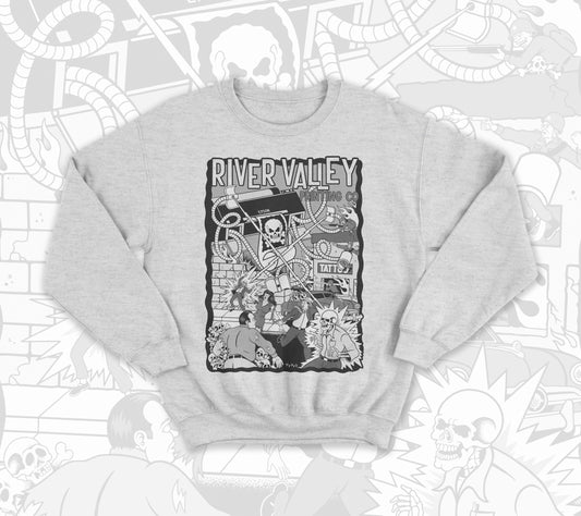 War of the Printers Crewneck : Ash